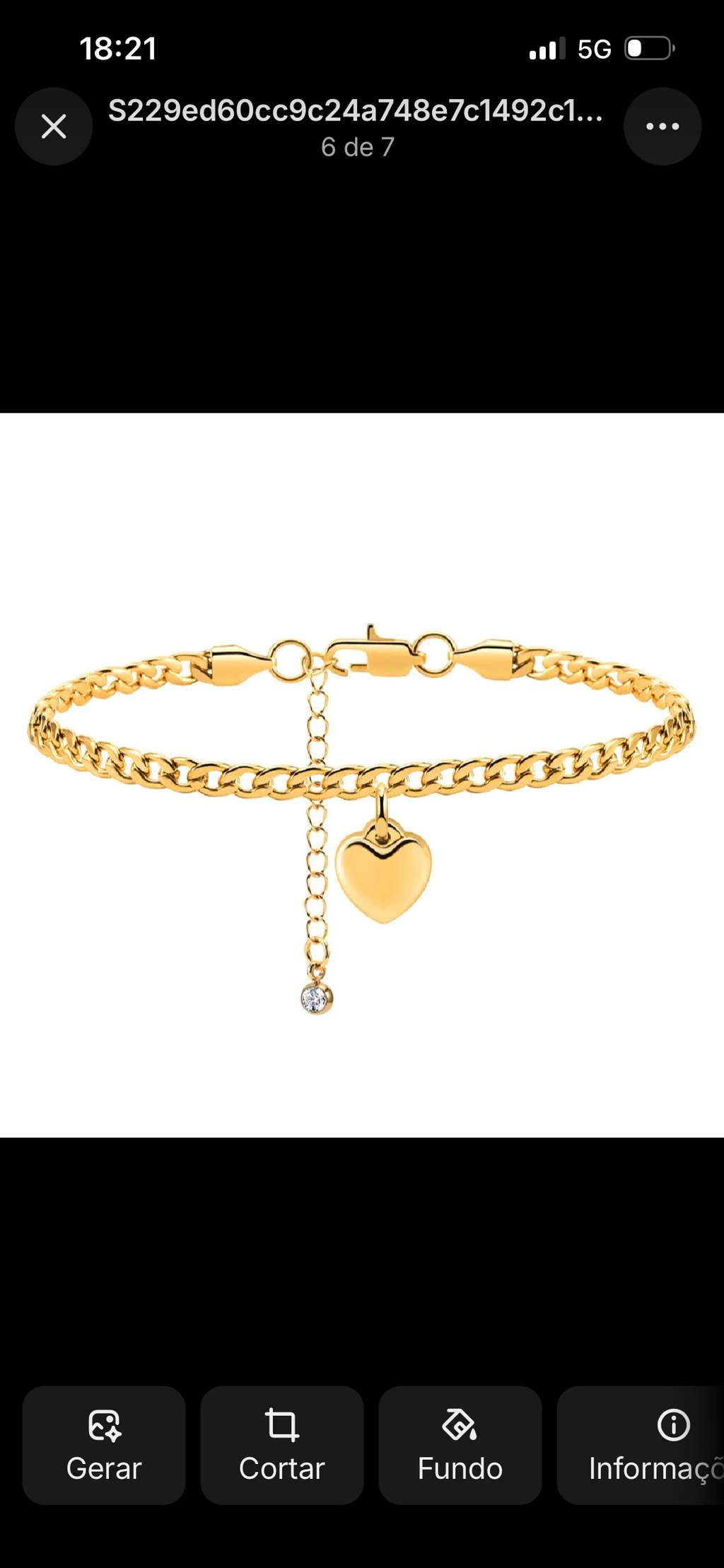 Cuban Heart Anklet
