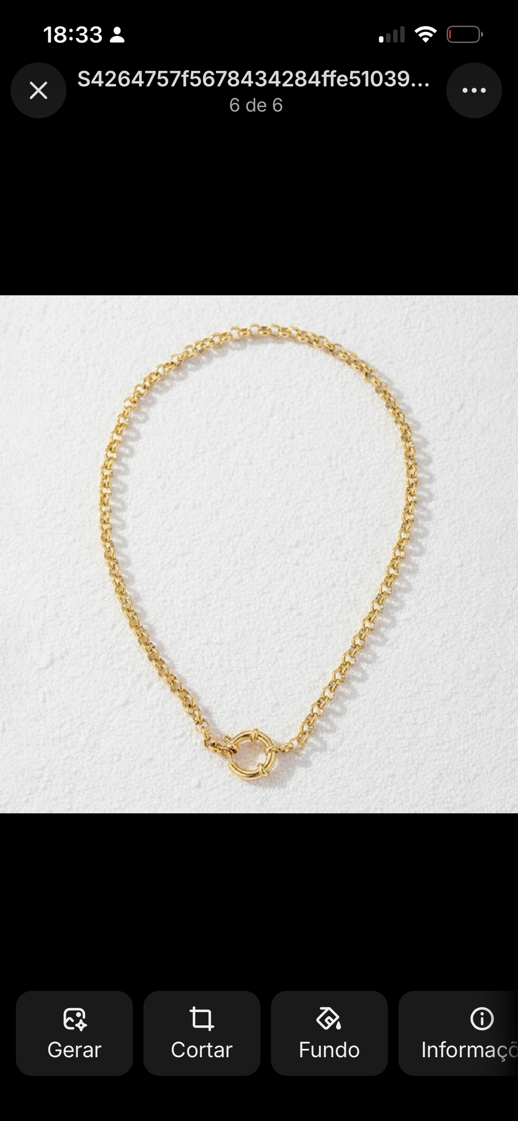 Minimalistische Goldgliederkette