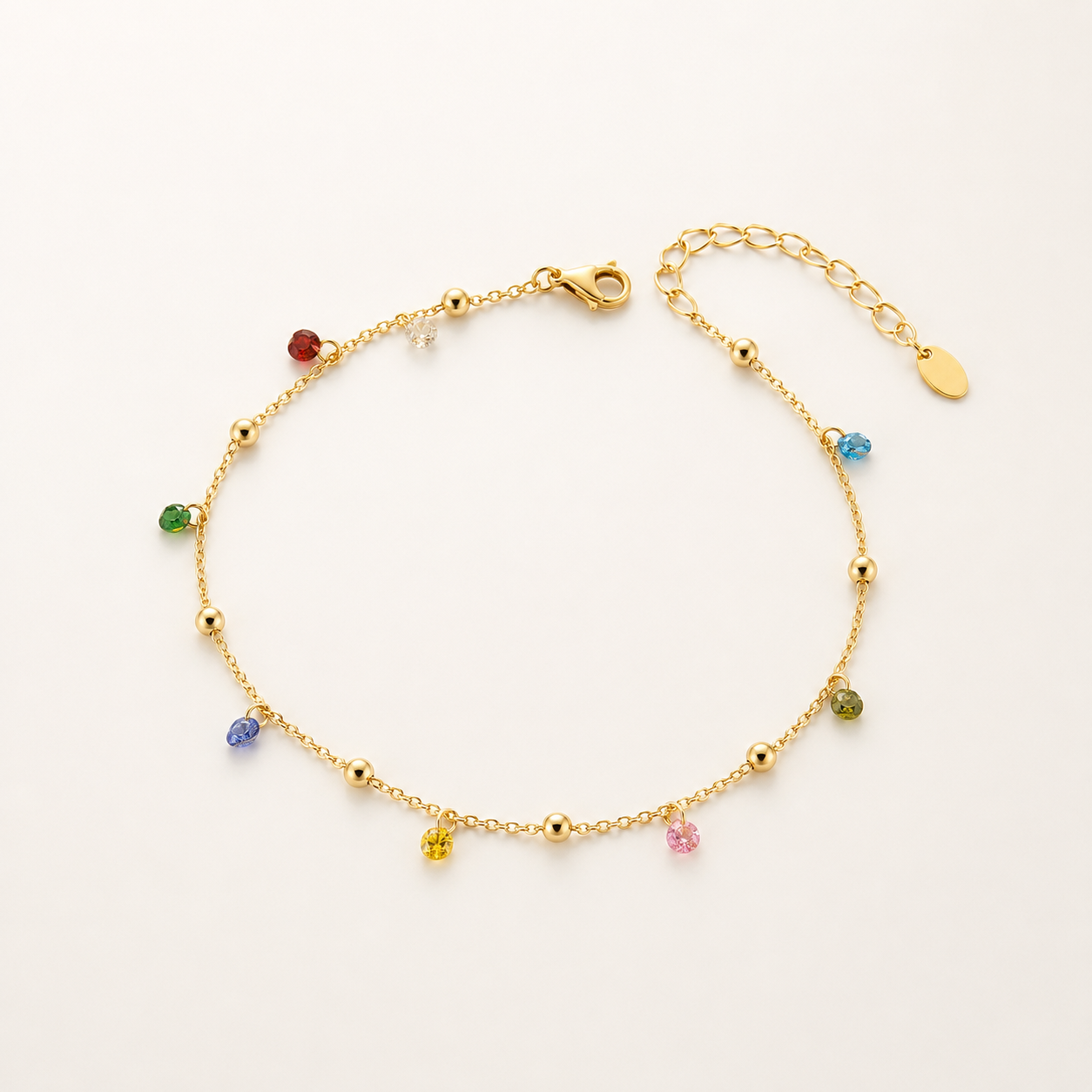 Rainbow Lumière 925 Sterling Silver Anklet