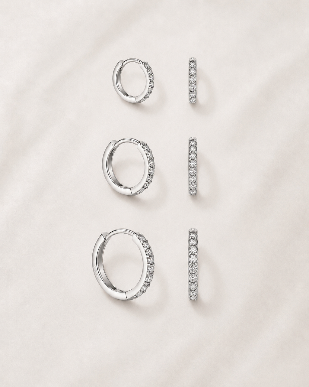 Lumière Pavé Gold Hoops