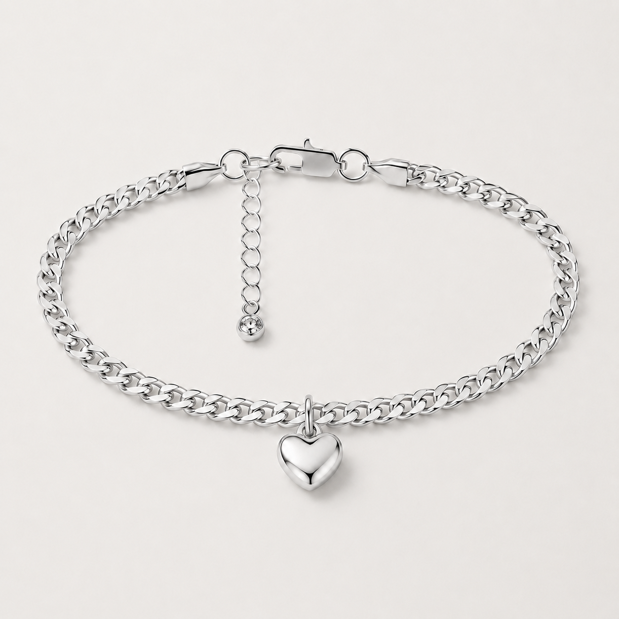 Cuban Heart Anklet