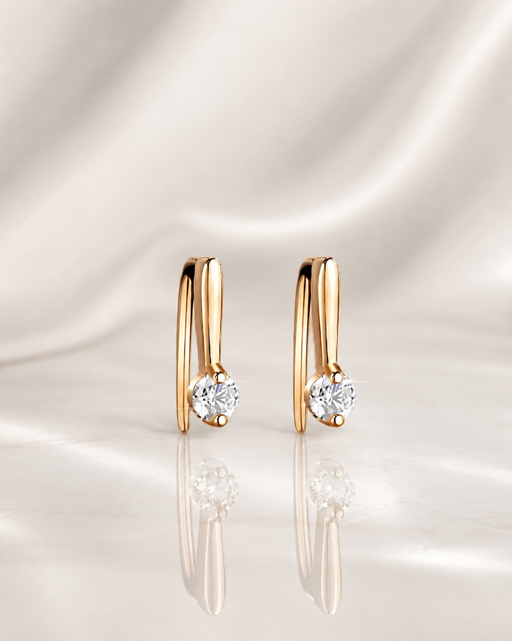 Lumière Rose Moissanite Earr