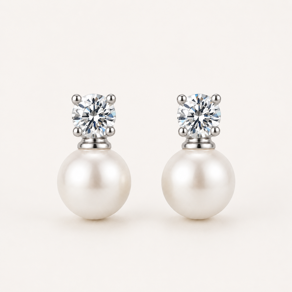 Lumière Pearl Stud Earrings