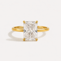 Radiant Rectangular CZ Solitaire Ring