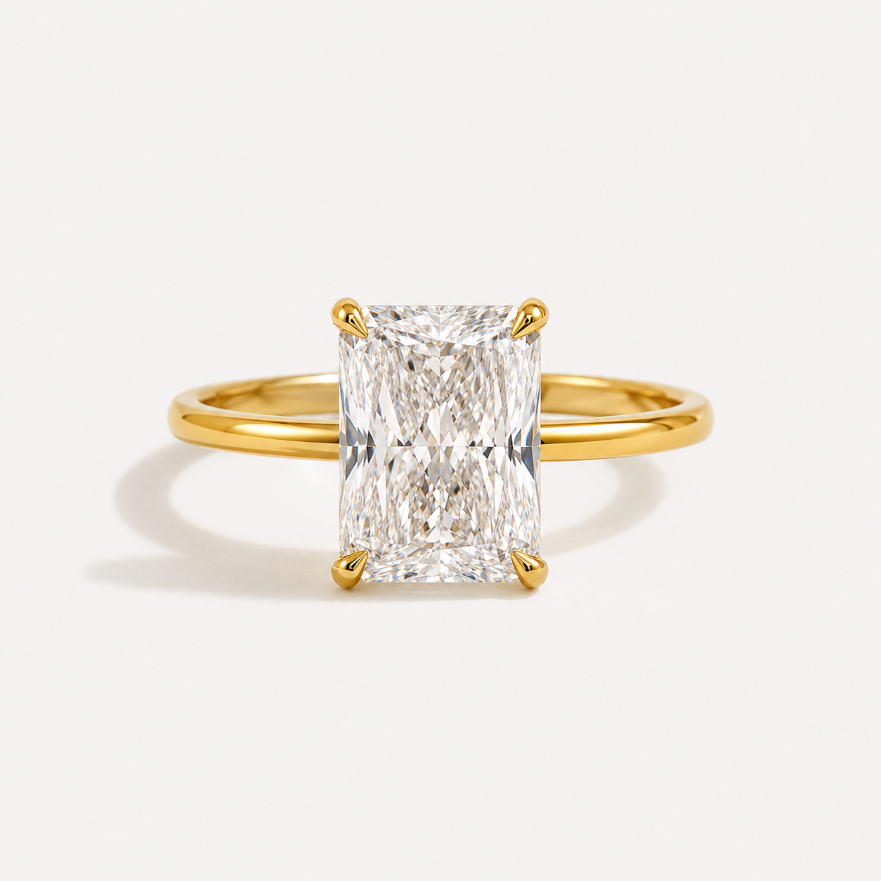 Radiant Rectangular CZ Solitaire Ring