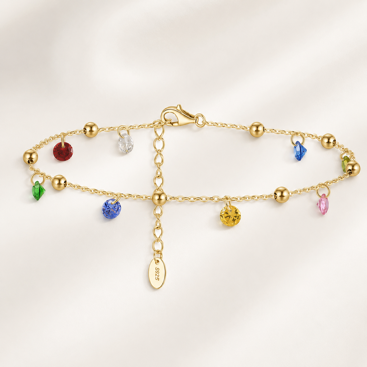 Rainbow Lumière 925 Sterling Silver Anklet