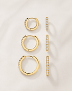 Lumière Pavé Gold Hoops