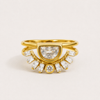 Eleganter Sonnenstrahl Goldring