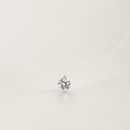 S925 Sterling Silver Invisible Moissanite Clavicle Necklace