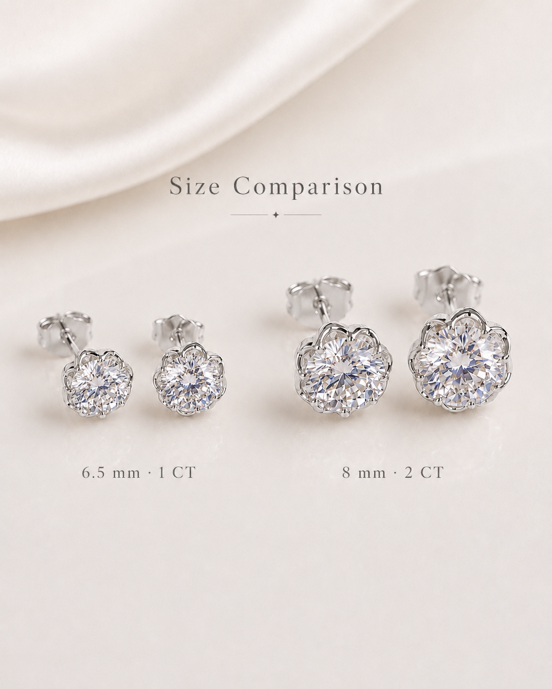 Florale Moissanite 14K Gold Filled Stud Earrings
