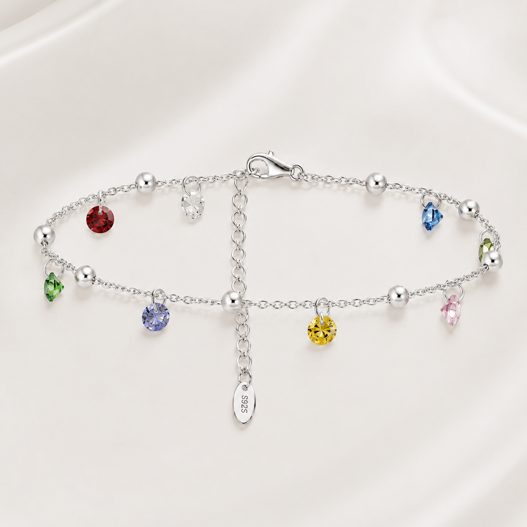 Rainbow Lumière 925 Sterling Silver Anklet