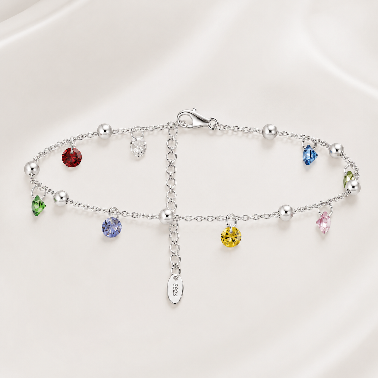 Rainbow Lumière 925 Sterling Silver Anklet