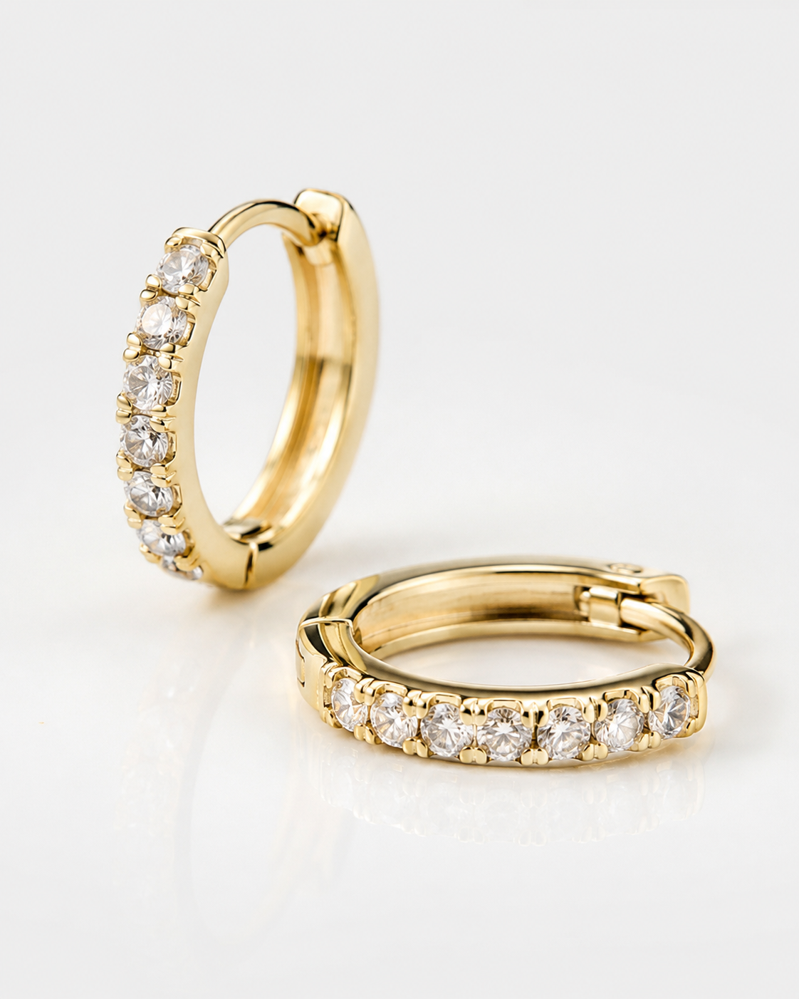 Lumière Pavé Gold Hoops