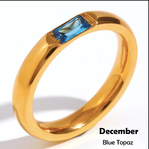 Gold-Plated Birthstone Ring