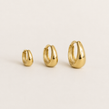 Sculpted Huggie Hoop Trio