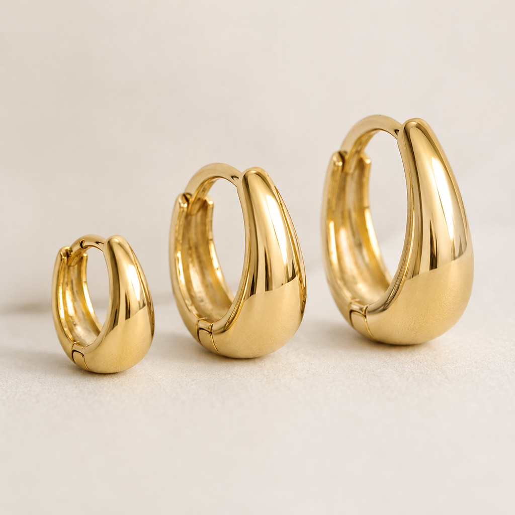 Sculpted Huggie Hoop Trio