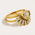 Elegant Sunburst Gold Ring
