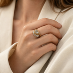 Elegant Sunburst Gold Ring