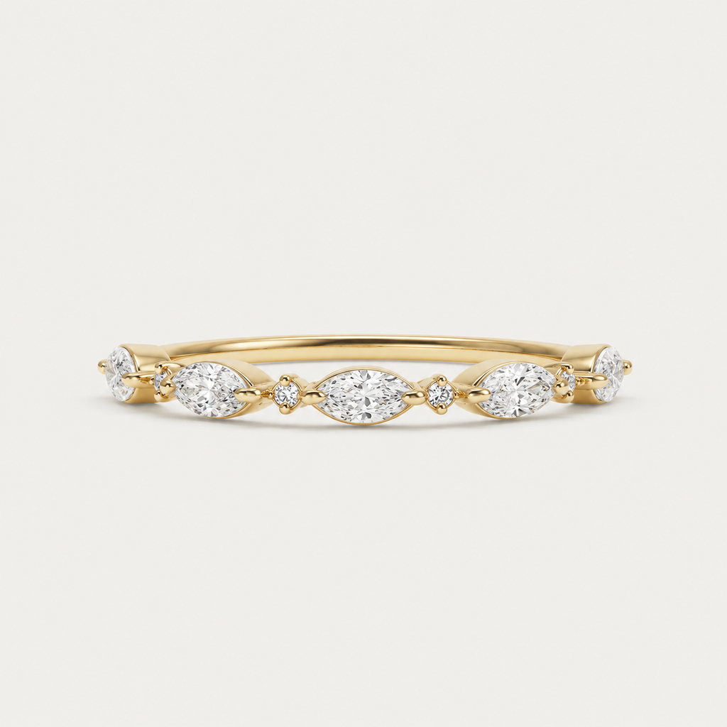 Marquise & Round Zirconia Ring
