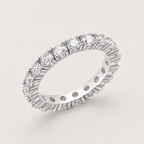 Lumière Sterling Silver 925 Eternity Ring with Zirconia