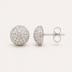 Lumière Pavé Ball Stud Earring