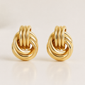 14K Gold Plated Knot Earrings