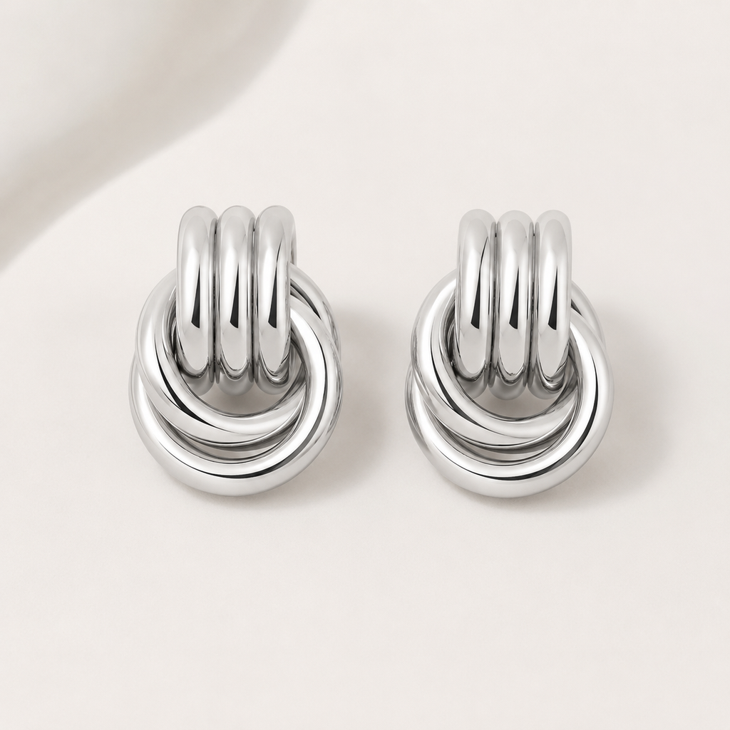 14K Gold Plated Knot Earrings