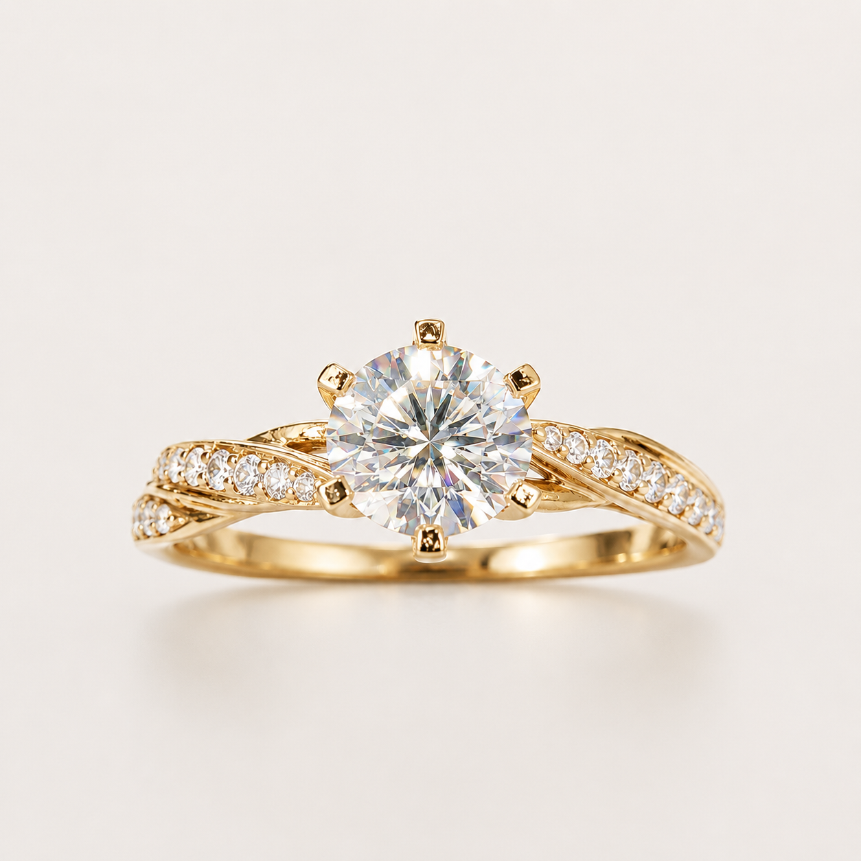 Classic Gold Cubic Zirconia Eternity Ring
