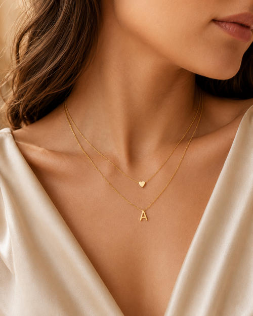 Amour Initial Heart Necklace