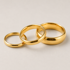 Elegant Minimalist Gold Rings Set