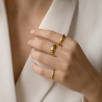 Elegant Minimalist Gold Rings Set