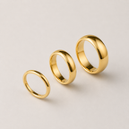 Elegant Minimalist Gold Rings Set