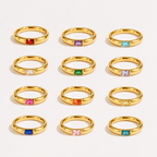 Gold-Plated Birthstone Ring