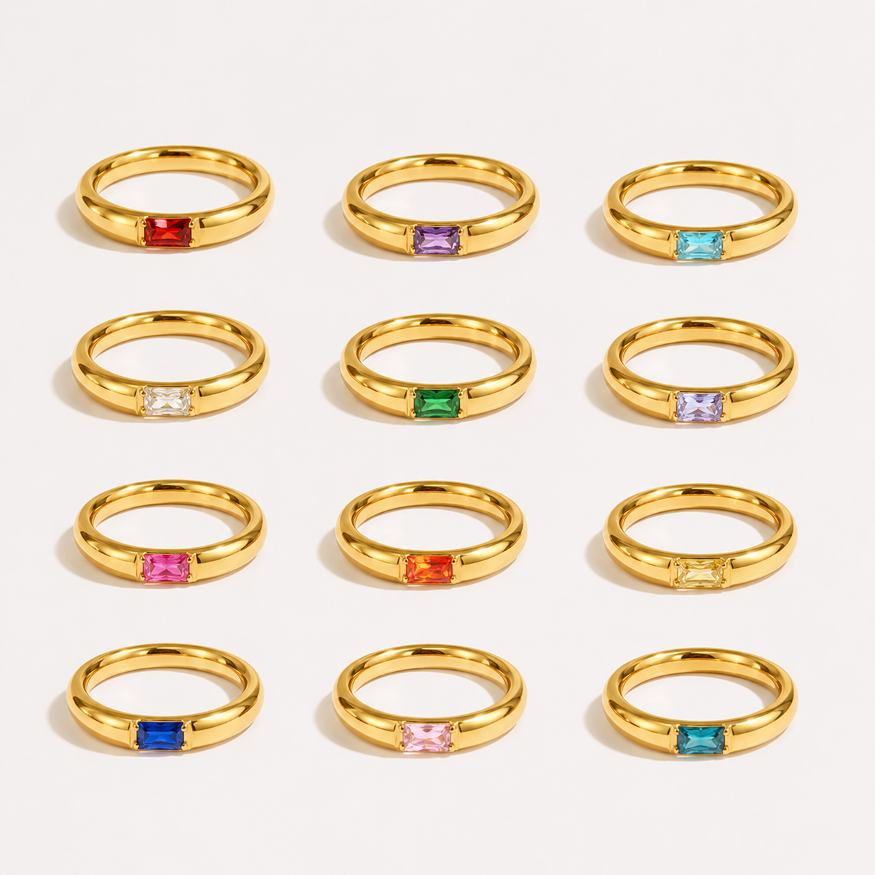 Gold-Plated Birthstone Ring