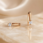 Lumière Rose Moissanite Earr