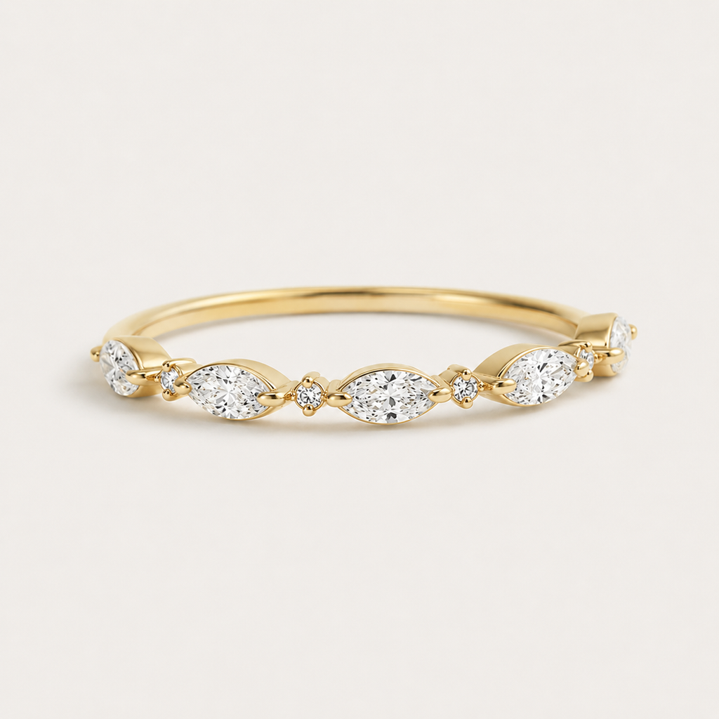 Marquise & Round Zirconia Ring