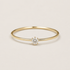 Delicate Solitaire Zircon Ring — 925 Sterling Silve