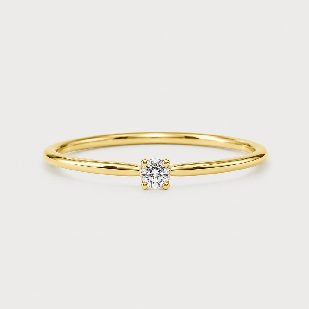 Classic Solitaire Cubic Zirconia Ring