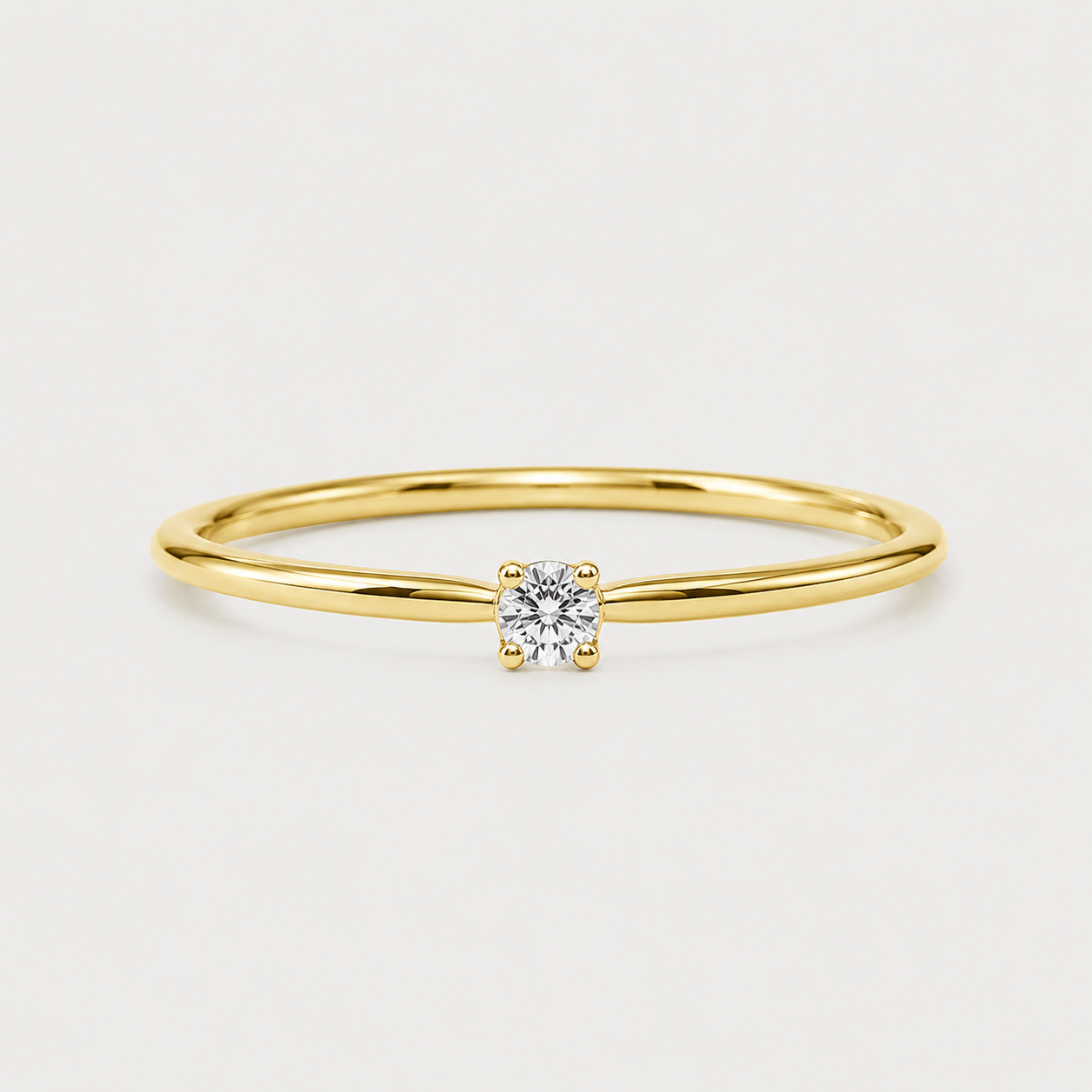 Classic Solitaire Cubic Zirconia Ring
