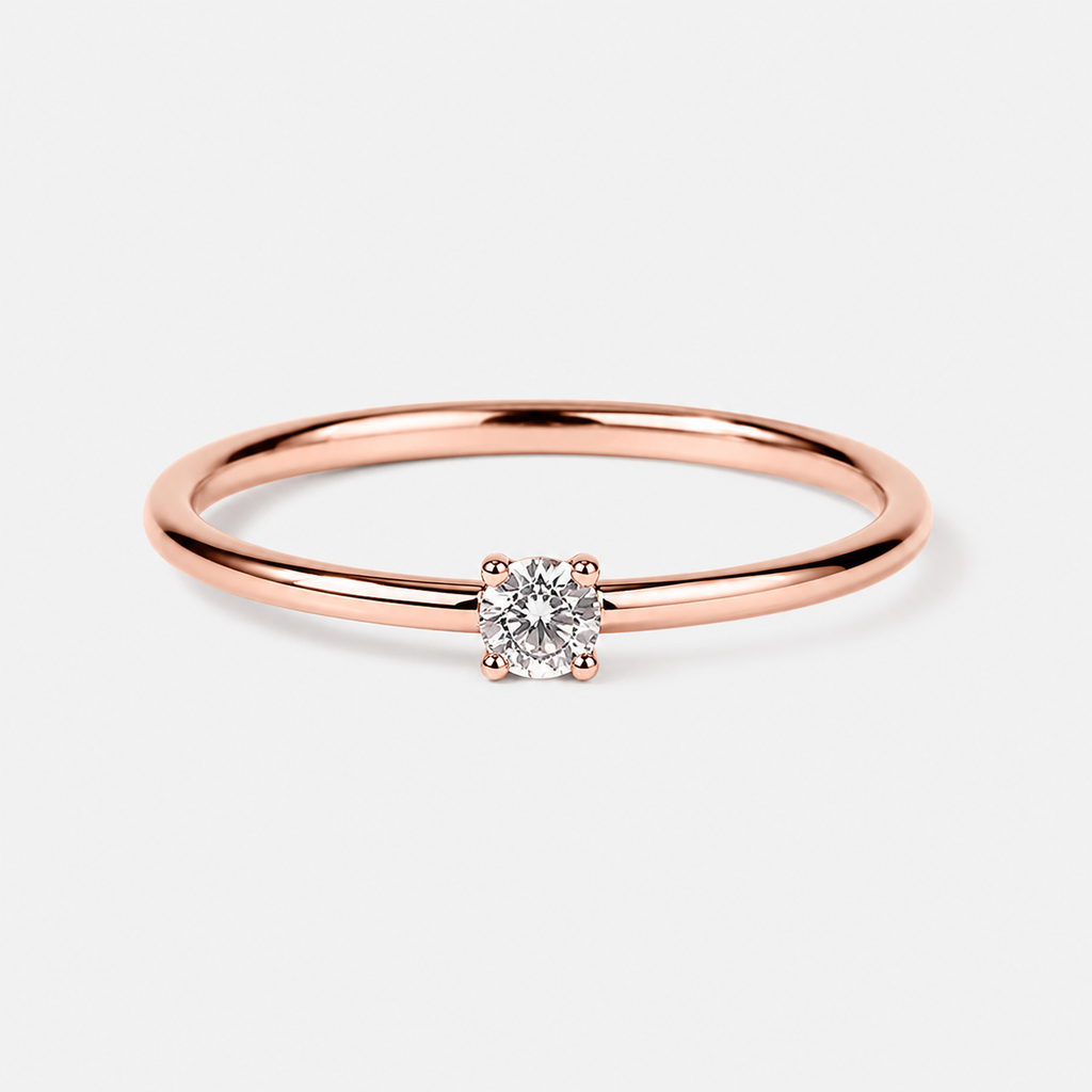 Classic Solitaire Cubic Zirconia Ring