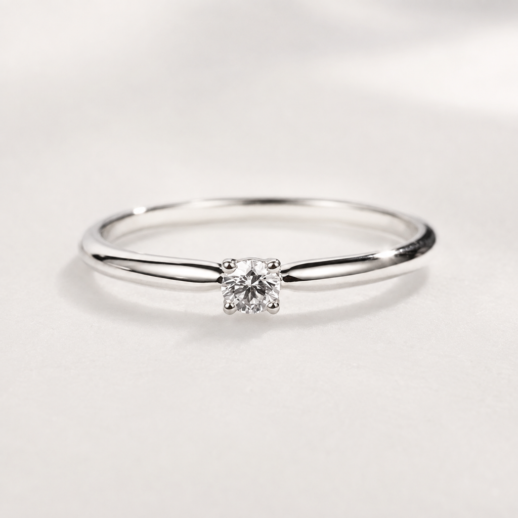 Classic Solitaire Cubic Zirconia Ring