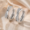 Éclat Bow Earrings in Sterling Silver 925
