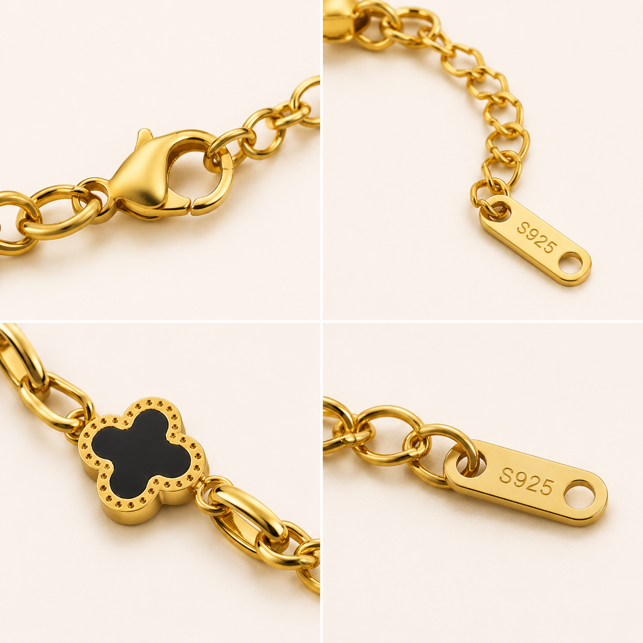 Clover Titanium Steel Bracelet