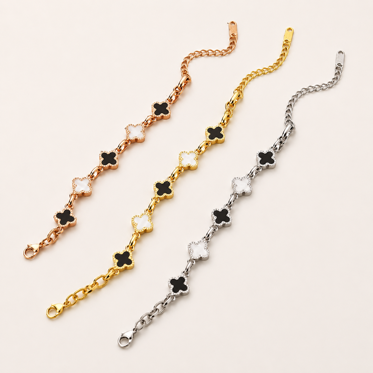 Clover Titanium Steel Bracelet