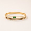 Gold Stainless Steel Zirconia Bracelet