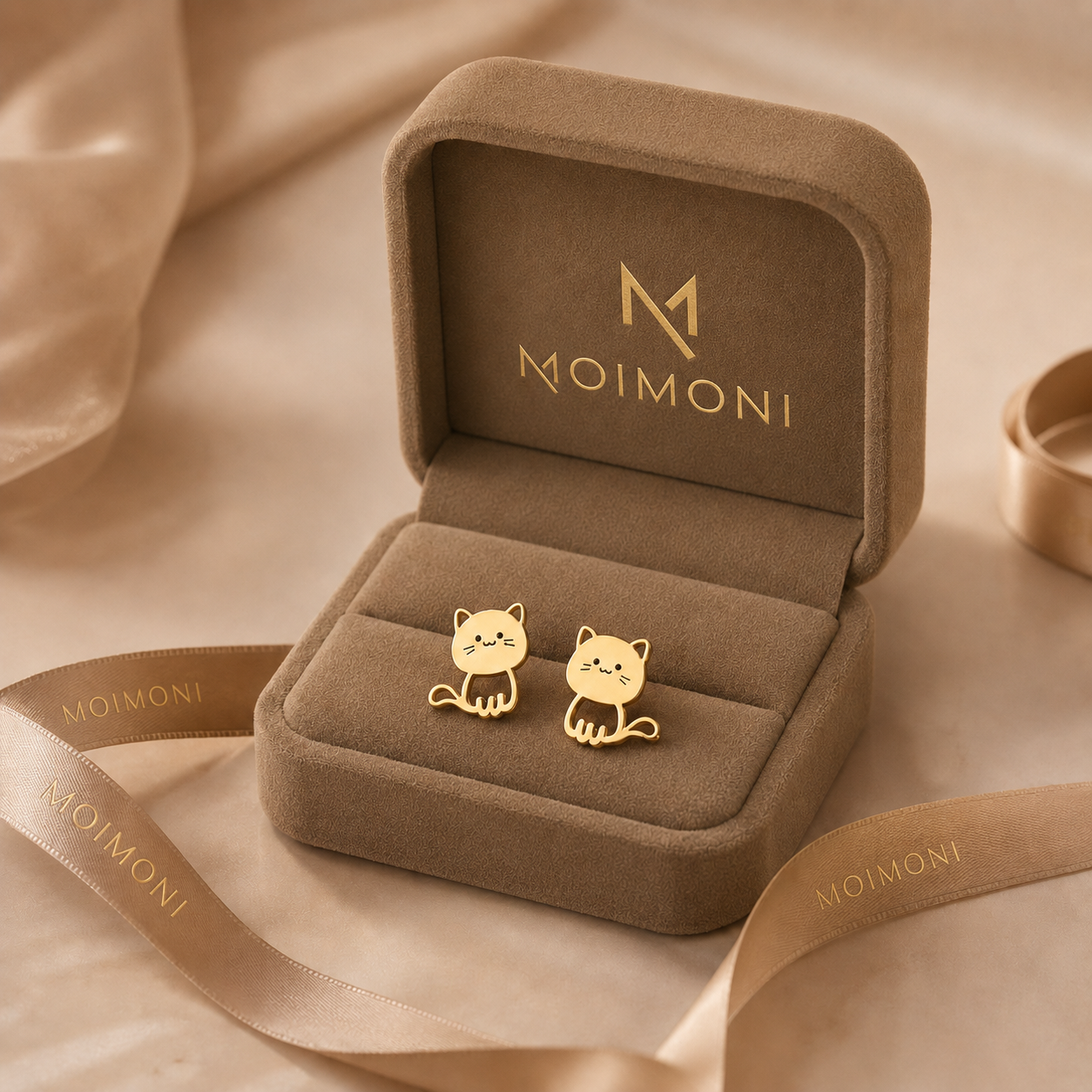 Little Cat Love Stud Earrings