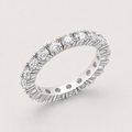 Lumière Sterling Silver 925 Eternity Ring with Zirconia