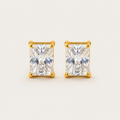 Clara Emerald-Cut Stud Earrings