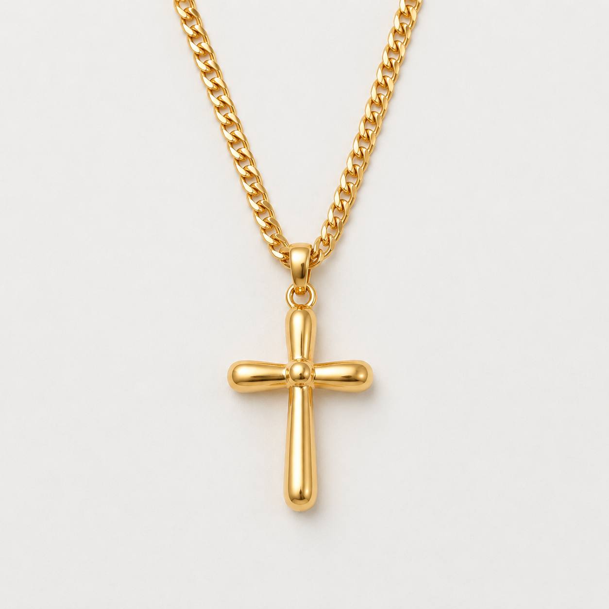 Elegante Zirkon-Kreuz-Halskette