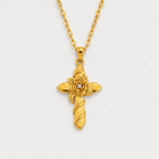 Elegante Zirkon-Kreuz-Halskette